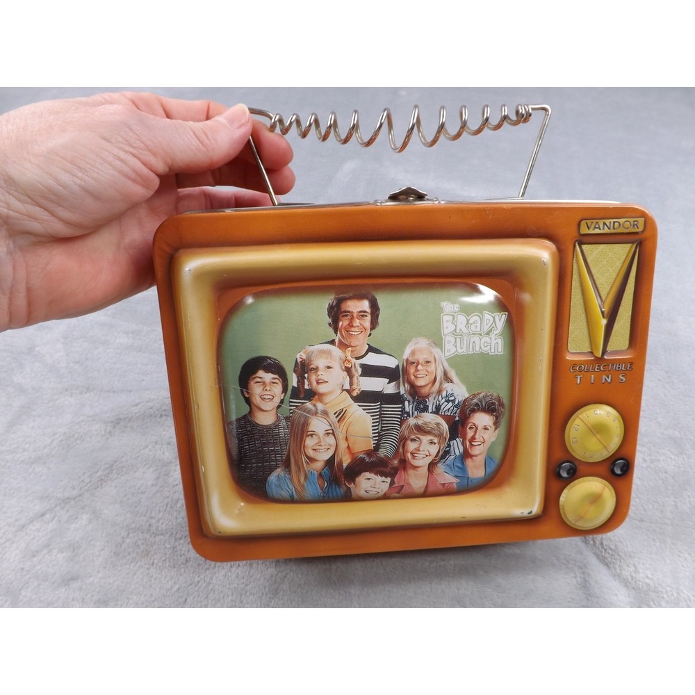Vandor Collectible Tins The Brady Bunch T.V. Show‎ Lunchbox Brown/Multi Color - Picture 2 of 16